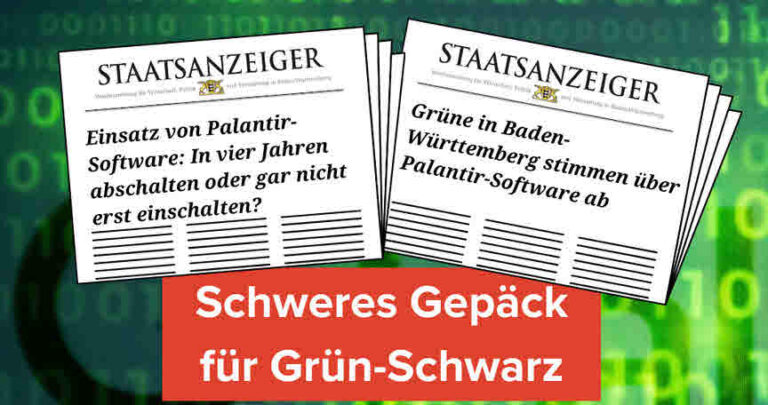Staatsanzeiger –  Landtag hält an Palantir-Einführung fest