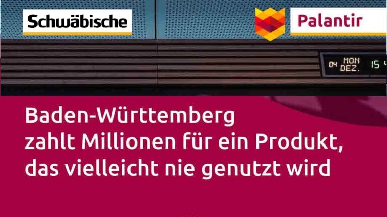 Schwäbische Zeitung – Baden-Württemberg zahlt Millionen für ein Produkt, das vielleicht nie genutzt wird: